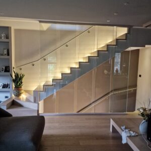 Corrimano acciaio inox scala rivestita